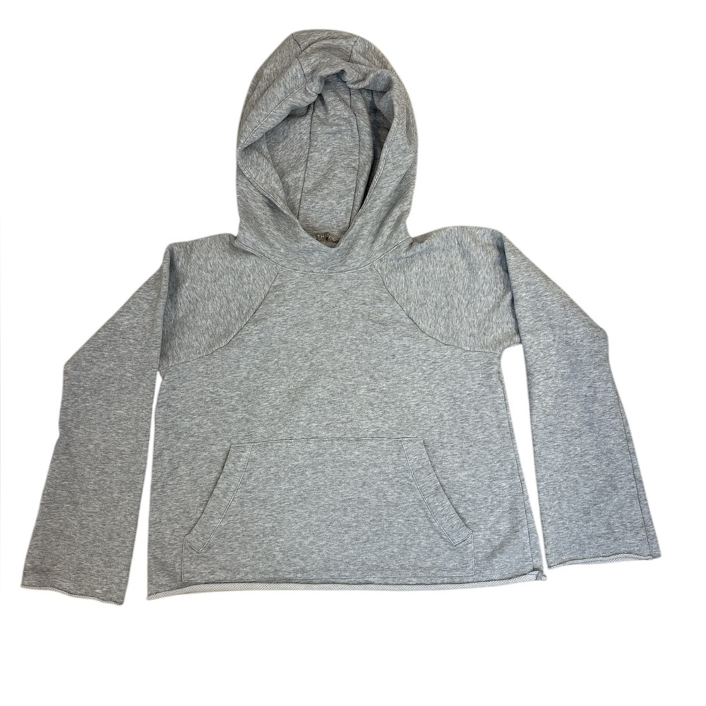 Athleta Hoodie Women’s size Medium Gray Pullover French Terry Pique